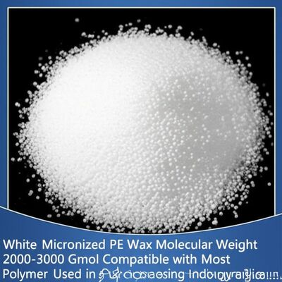 Weißes Mikronisiertes PE-Wachs Molekülgewicht 2000-3000 Gmol Kompatibel mit den meisten Polymeren, die in der Kunststoffverarbeitungsindustrie verwendet werden